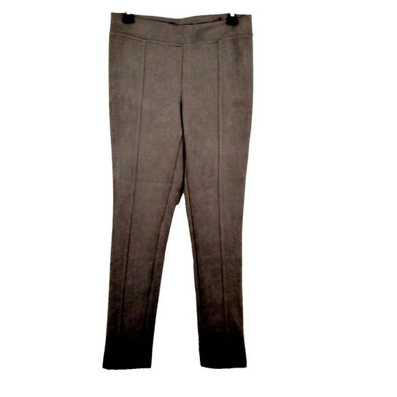 Andrew Marc Pants Womens Small Pull On Brown Taupe Soft Stretch Faux Suede - Picture 2 of 6